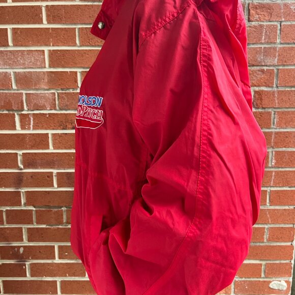 90's Vintage Molson Slo-Pitch Lightweight Nylon Red Jacket - Picture 5 of 10